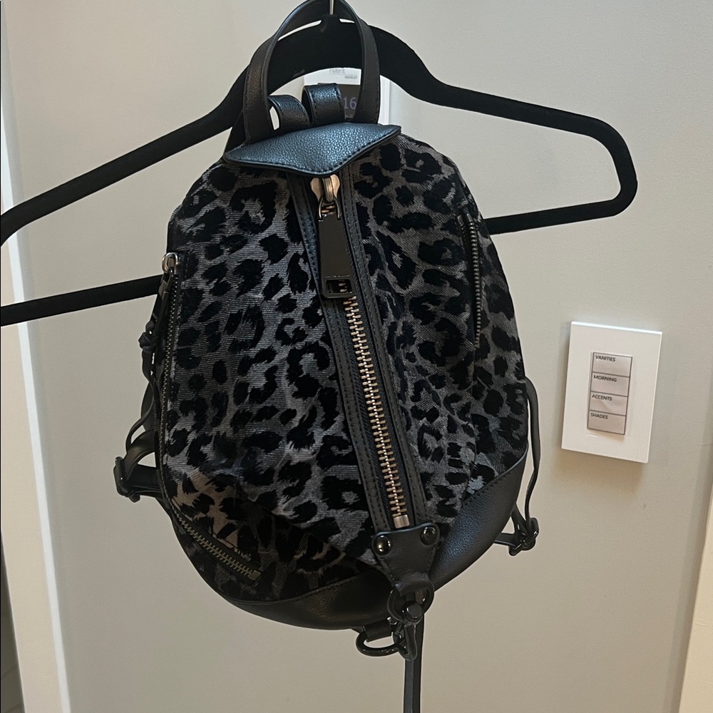 Rebecca Minkoff Leopard Print Backpack with Black Accents NWOT
